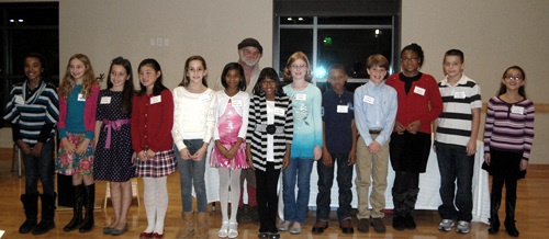 Historical interpreter Lindsay Gray and Henrico fifth-graders recognized for their historical essays.