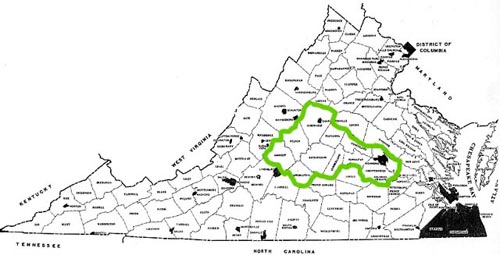 Henrico County, Virginia, in its early years.