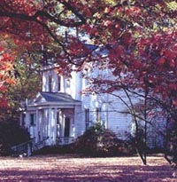 Davis House pictured on a fall day; this home was a Henrico County, Virginia structure that no longer exists.