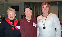 Frankie Liles, Sarah Pace, and Diane Brownie, pictured left to right, represented HCHS at 2007 Preservation Day.