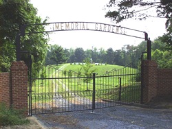 Cemetery gates.