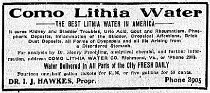 Como Lithia Water Ad.
