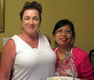 Diane Brownie and the chef, Lurline Wagner.