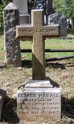 Grave of George Haxall Gibson.