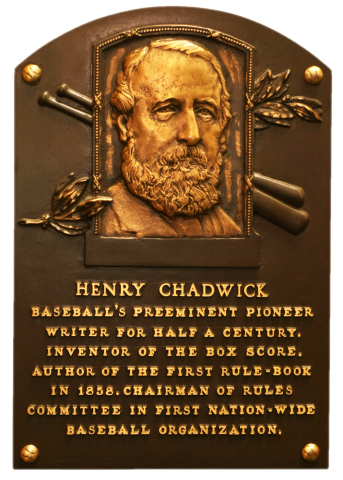 Plaque of Henry Chadwick.