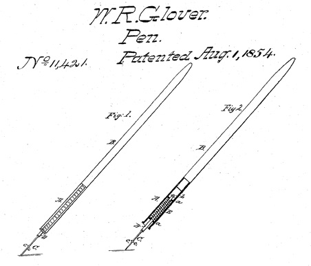 W.R. Glover pen patent.
