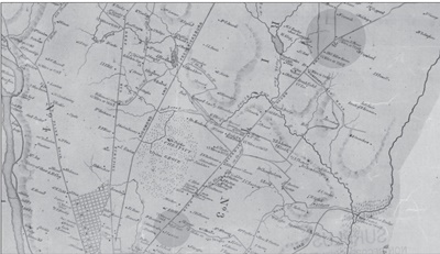 Toll gate and tavern locations on 1864 Smith map.