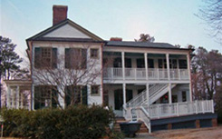 Back view of Armour House in Varina District, Henrico County, Virginia.
