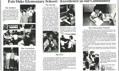 Fair Oaks excellence in its community.