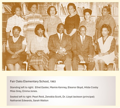 Photo of Fair Oaks faculty, 1963. Photo of Fair Oaks faculty, 1963