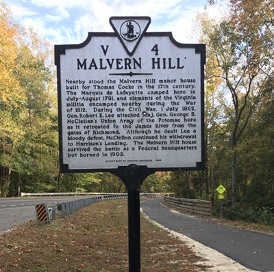 Malvern Hill marker.