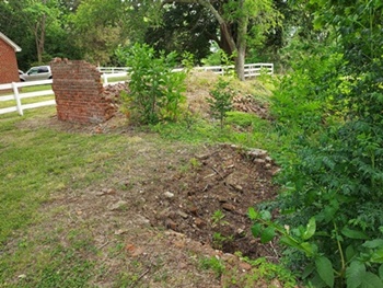 Ruins of Richard Cocke's home at Malvern Hill Farm.