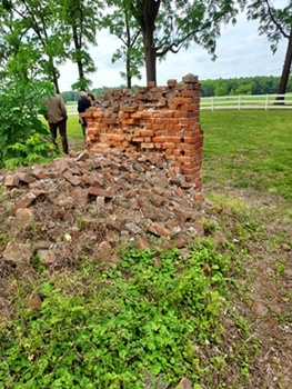 Ruins of Richard Cocke's home at Malvern Hill Farm.