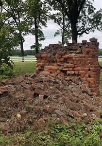Ruins of Richard Cocke's home at Malvern Hill Farm.
