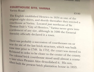 Additional Information About Henrico's Old Courthouse.