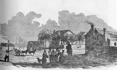 One of the earliest known images of the Henrico Courthouse.