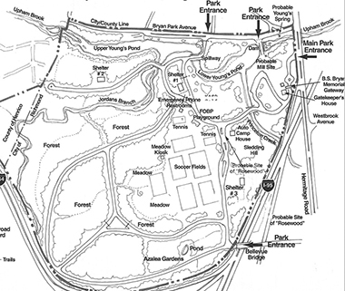 Map of Bryan Park.