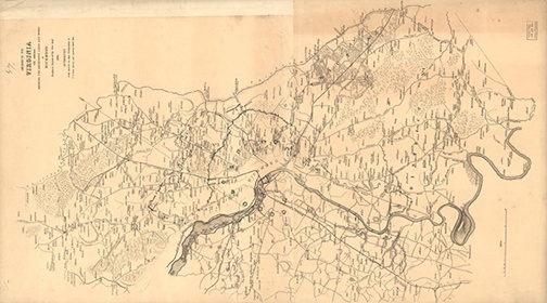Defensive Lines and Works of Richmond, 1864.
