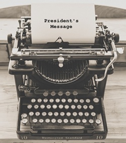 Antique Typed President Message.