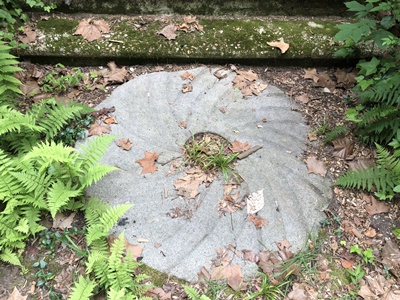 Mill stone belonging to Fussell's Mill. Mill stone belonging to Fussell's Mill.
